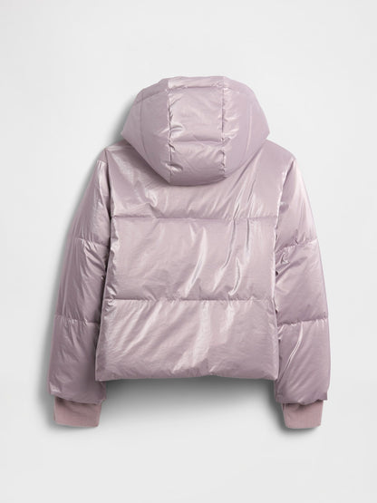 Mor Coldcontrol Max Shine Puffer Şişme Mont