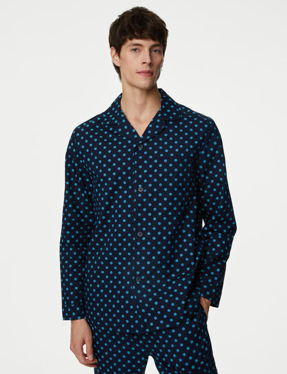 Uzun Kollu Desenli Pijama Üstü