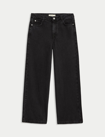 Geniş Paça Denim Pantolon