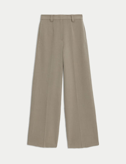 Yüksek Bel Wide Leg Pantolon