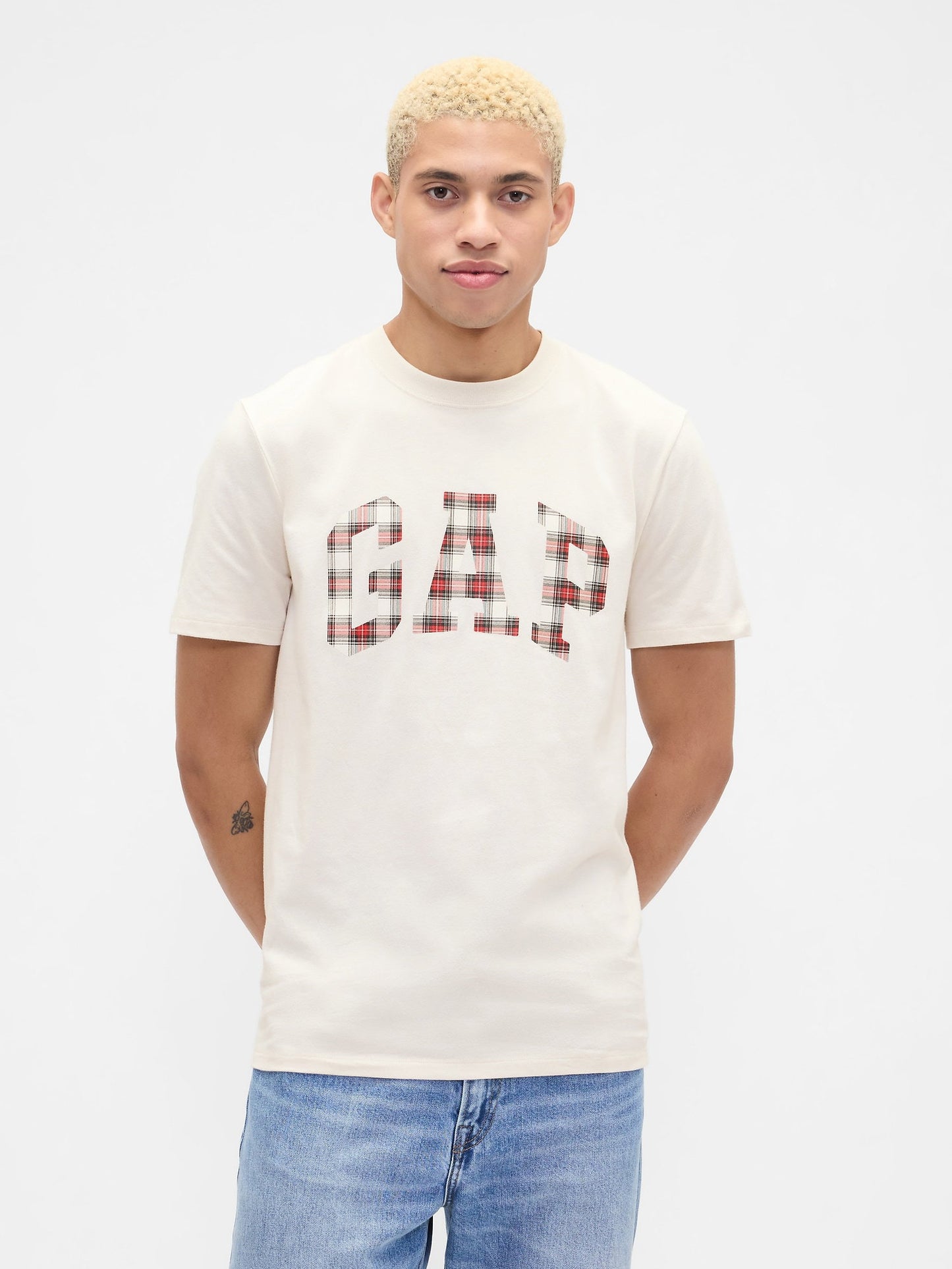 Kırık Beyaz Everyday Soft Gap Logo T-shirt
