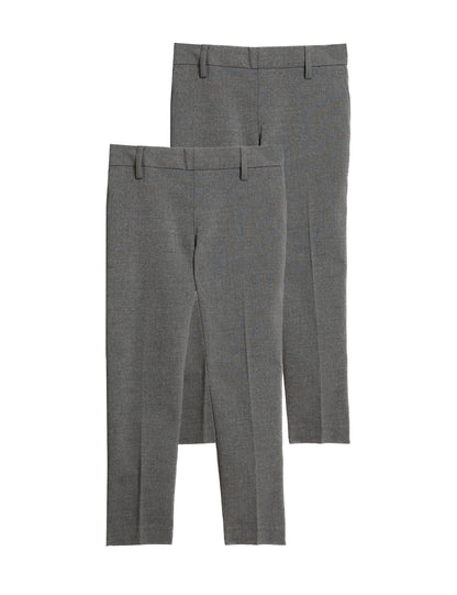 2'li Erkek Çocuk Slim Fit Esnek Okul Pantolonu (2-18 Yaş)