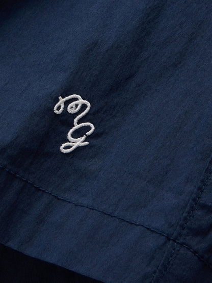 Lacivert Gap × Malbon Textured Poplin Baggy Şort