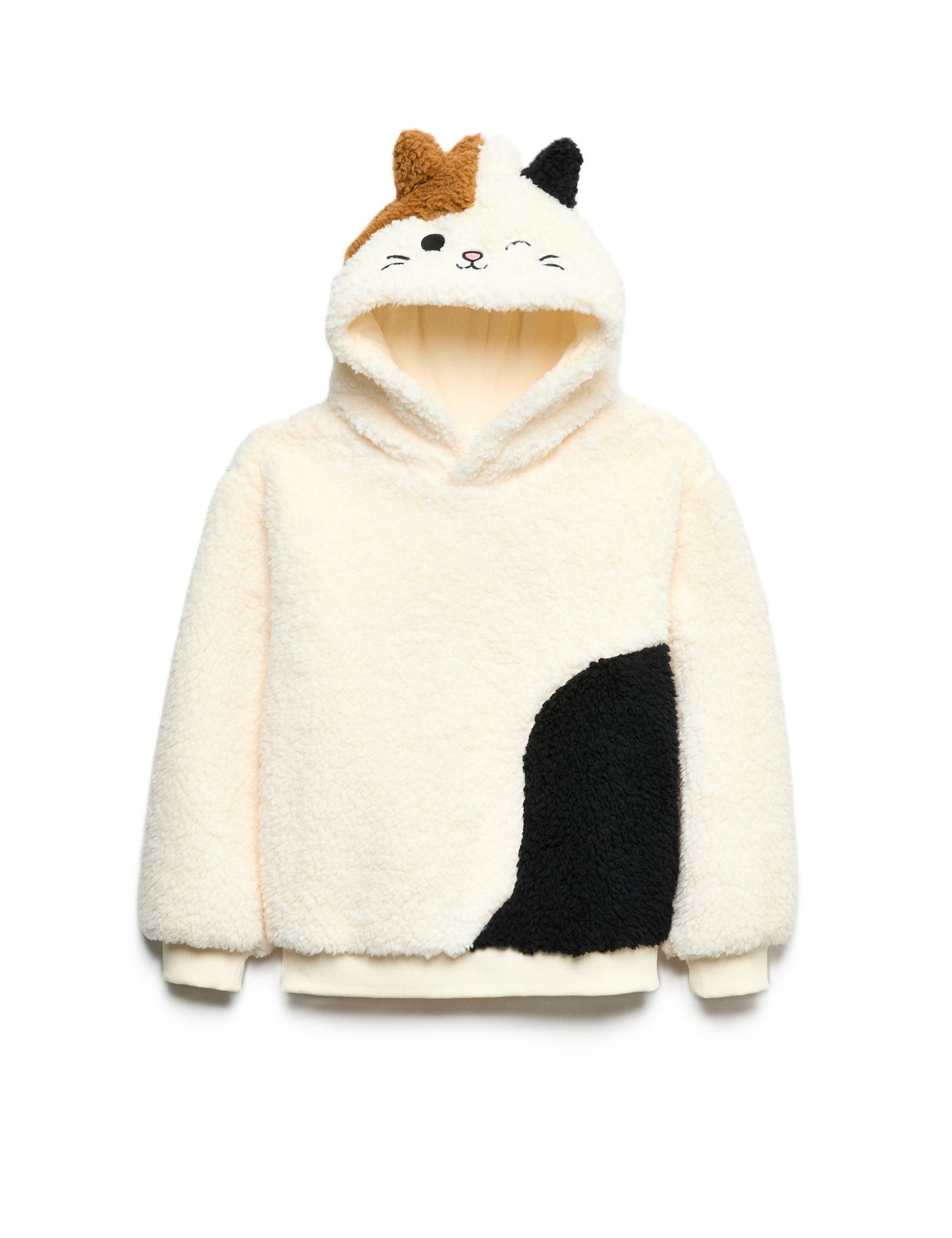 Squishmallows Kedili Borg Kapüşonlu Sweatshirt