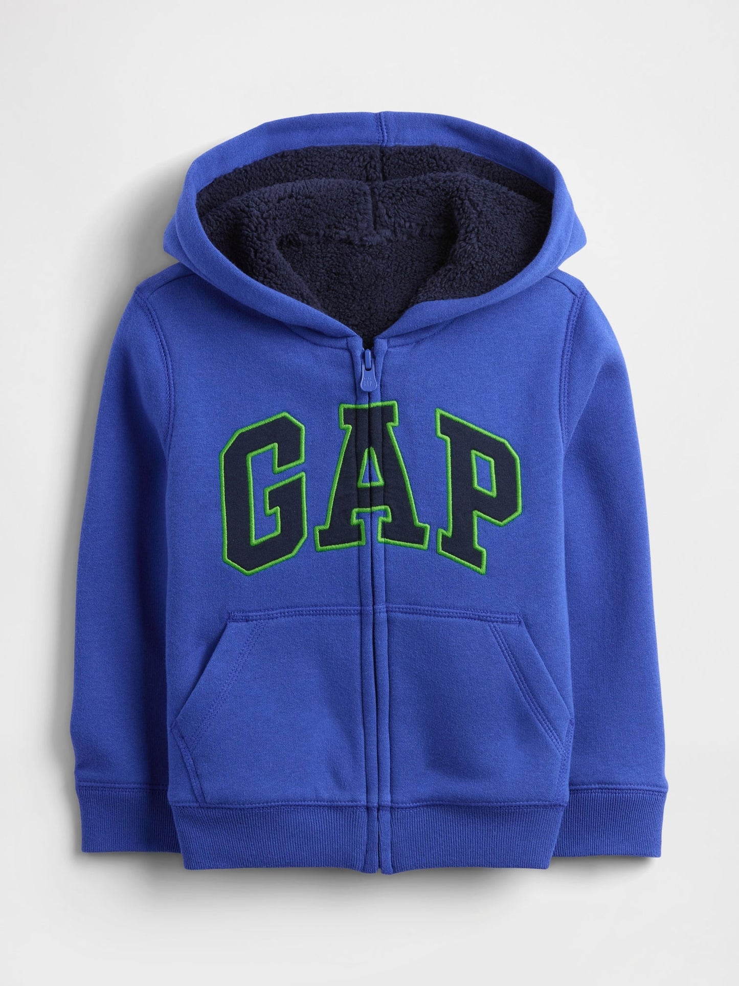 Koyu Mavi Gap Logo Sherpa Fermuarlı Sweatshirt