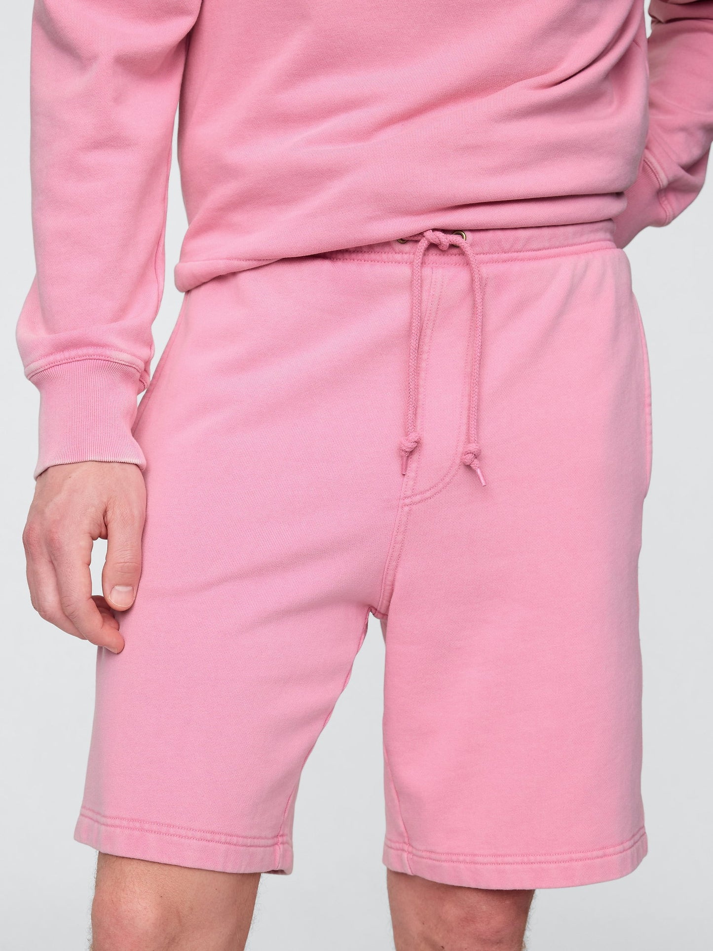 Pembe Heavyweight Fransız Havlu Kumaş Şort