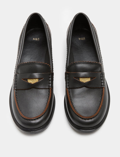 Deri Penny Loafer Ayakkabı