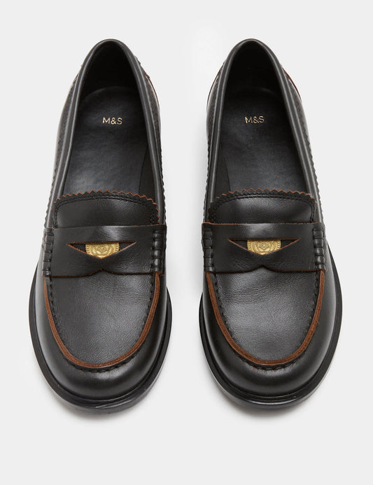 Deri Penny Loafer Ayakkabı