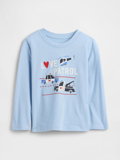 Açık Mavi Gap Logo T-shirt