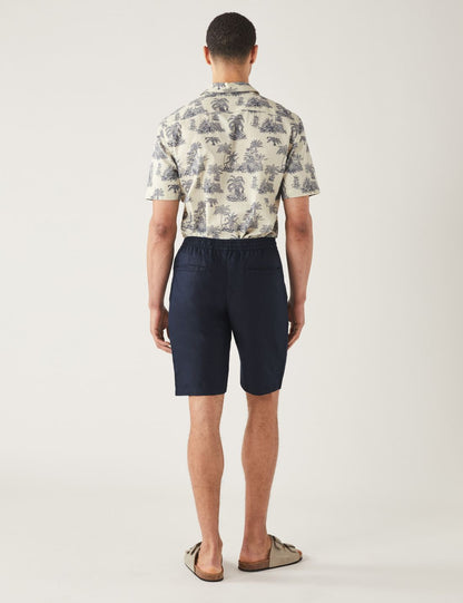 Regular Fit Keten Chino Şort