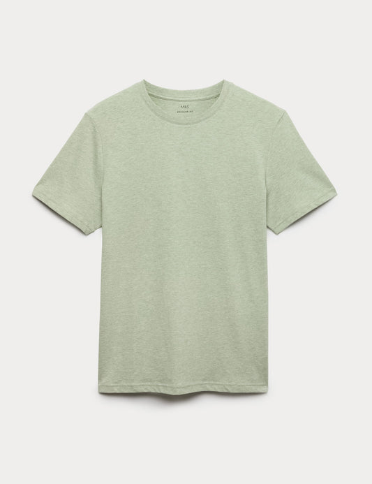 Saf Pamuklu Kısa Kollu T-shirt