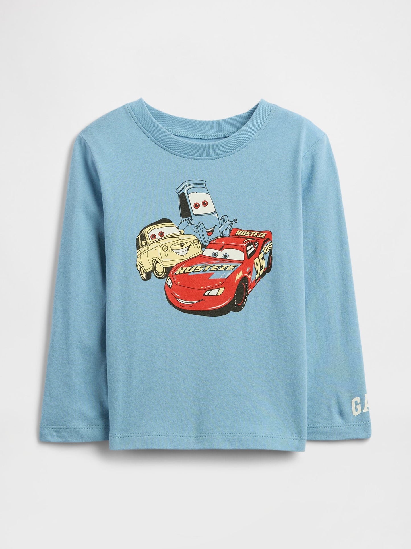 Açık Mavi Gap × Disney Grafik Baskılı T-shirt