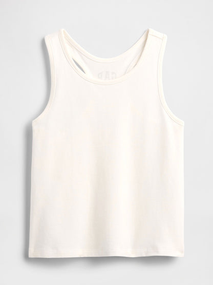 Beyaz Gap Logo Racerback Tank Atlet