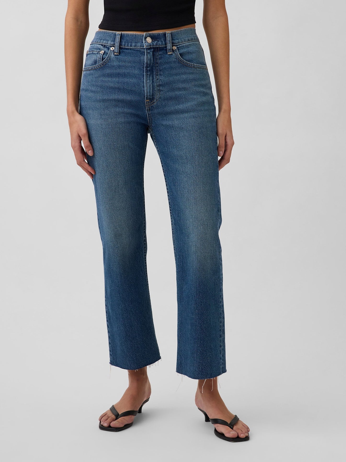 Mavi High Rise ’90s Slim Straight Crop Jean Pantolon