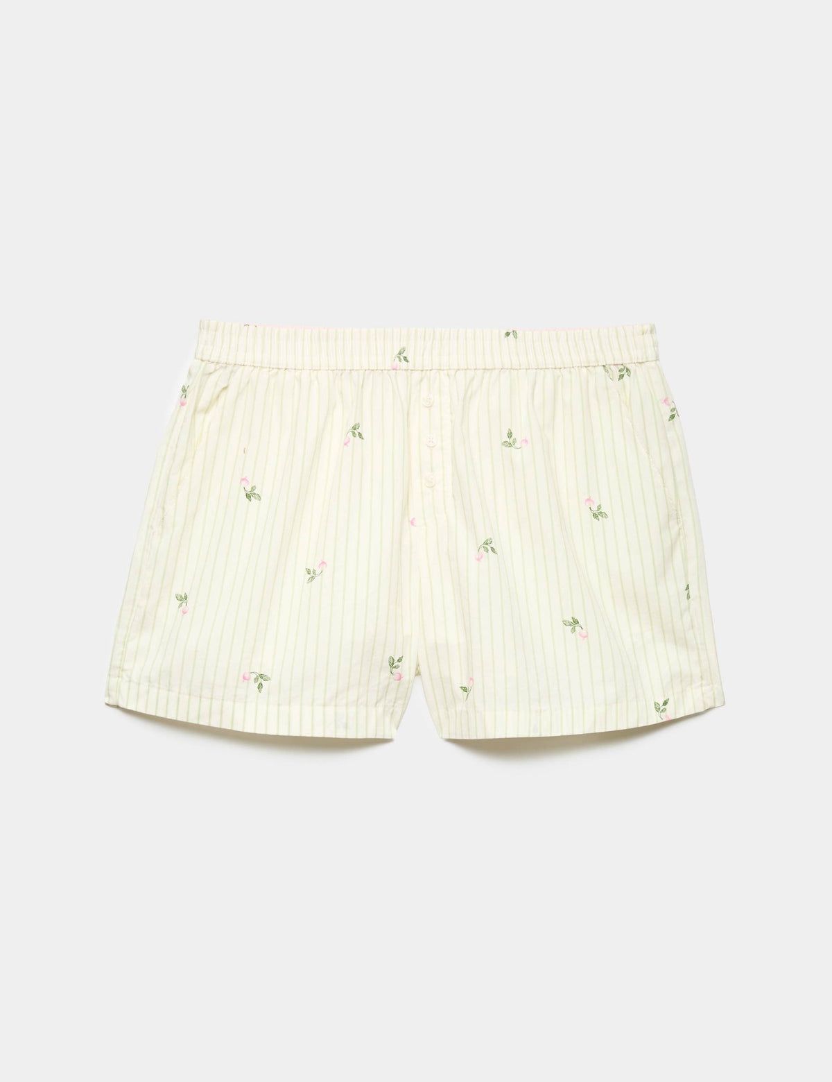 Pamuklu Desenli Pijama Şortu