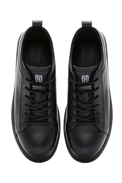 Erkek Siyah Deri Sneaker