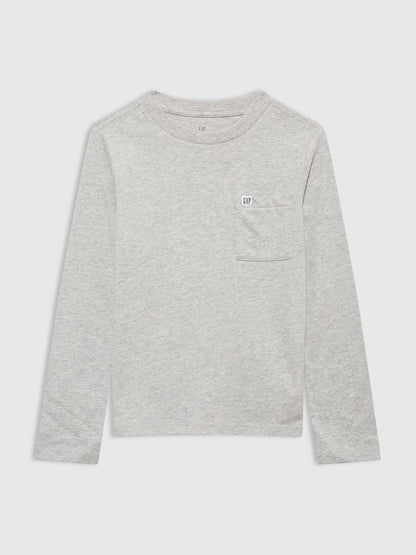 Açık Gri Gap Logo Pocket T-shirt