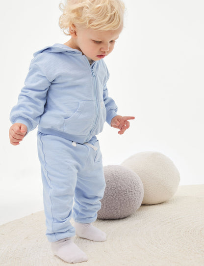 Saf Pamuk Jogger Pantolon (0-6 Yaş)