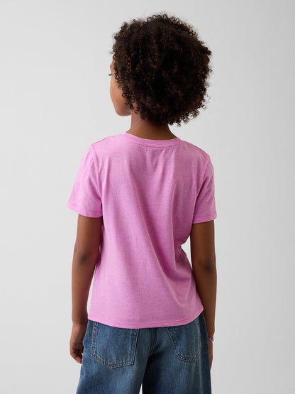 Pembe Relaxed Grafik Baskılı T-shirt