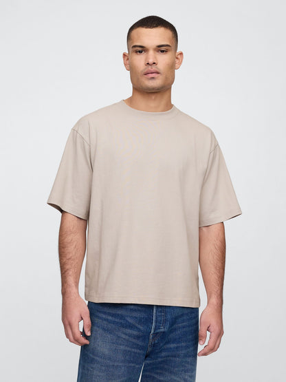 Bej Vintagesoft Boxy T-shirt