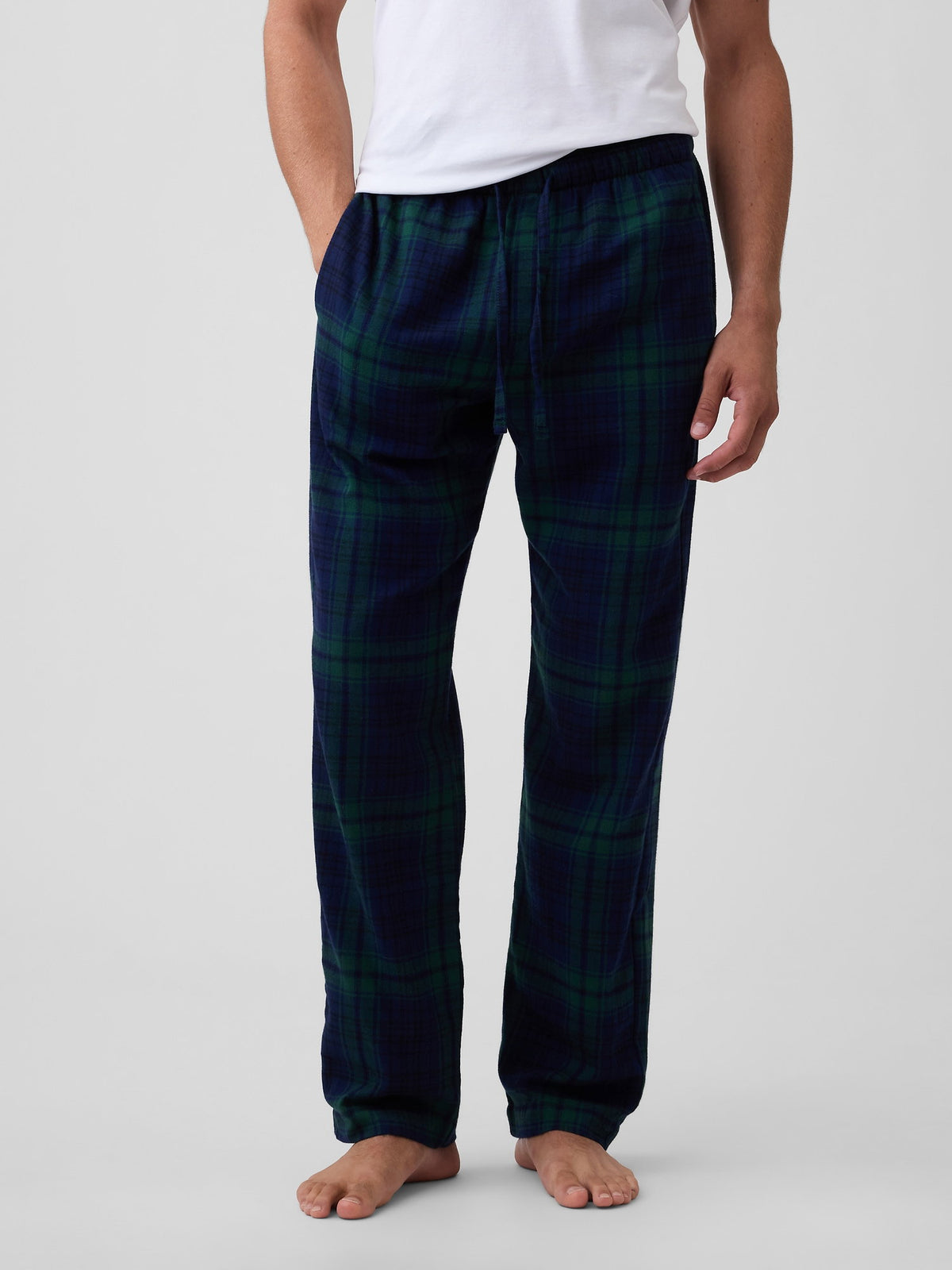 Yeşil Relaxed Flannel Pijama Altı