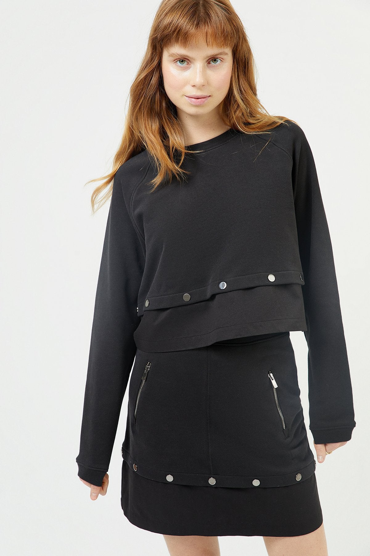 Siyah Geniş Kesim Sweatshirt