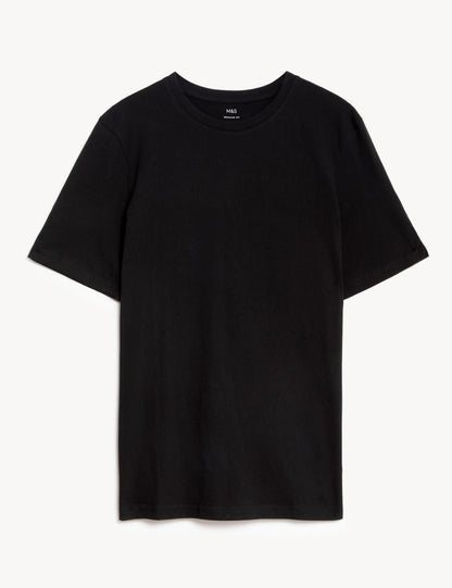 Saf Pamuklu Kısa Kollu T-shirt