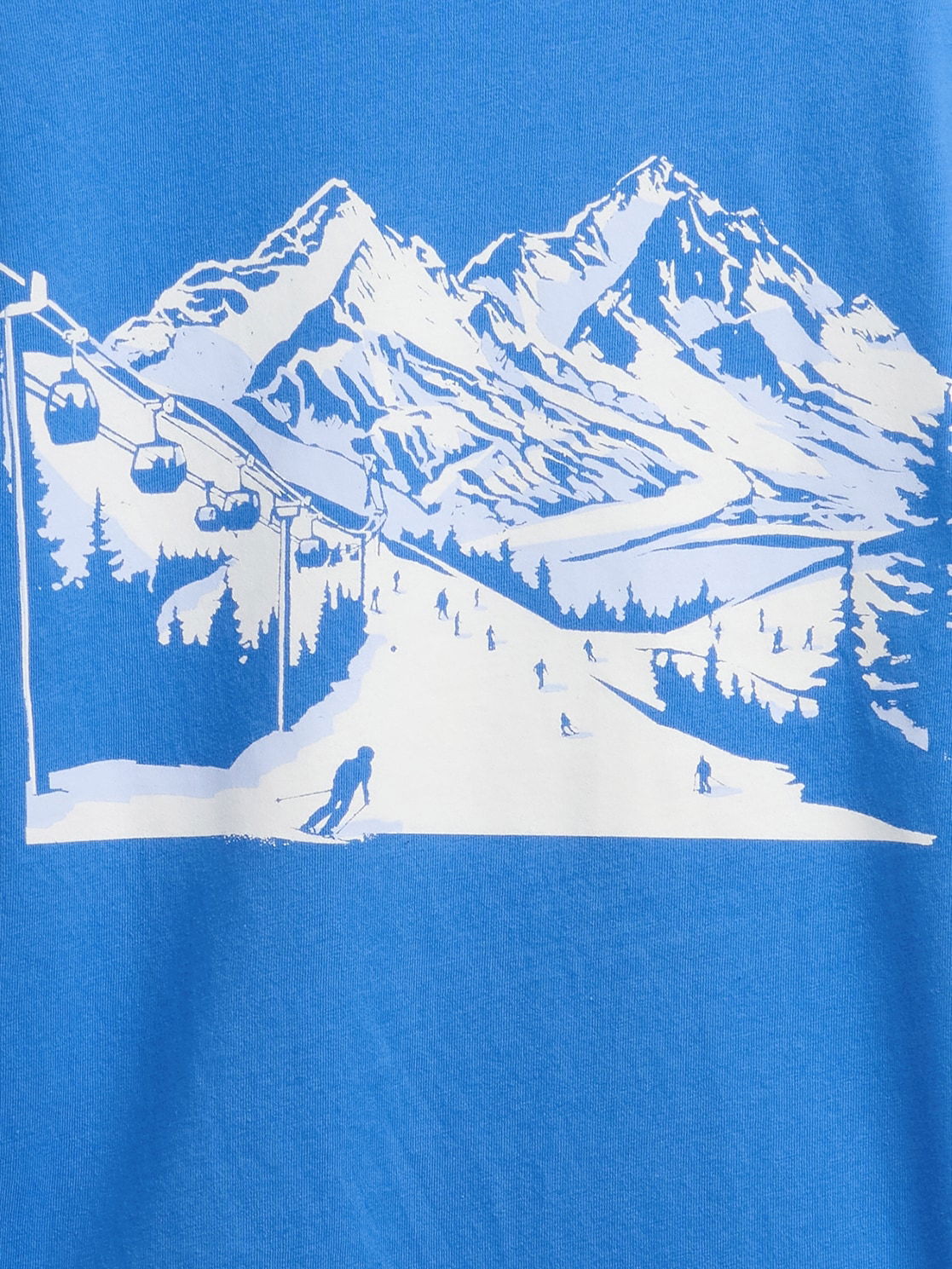Açık Mavi Grafik Baskılı T-shirt