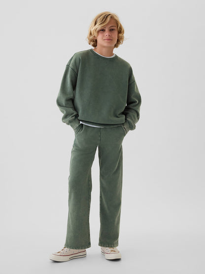 Yeşil Vintage Soft Relaxed Eşofman Altı