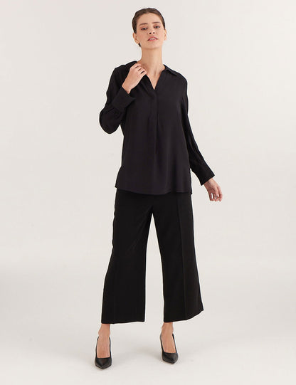 Relaxed Fit Uzun Kollu Popover Bluz
