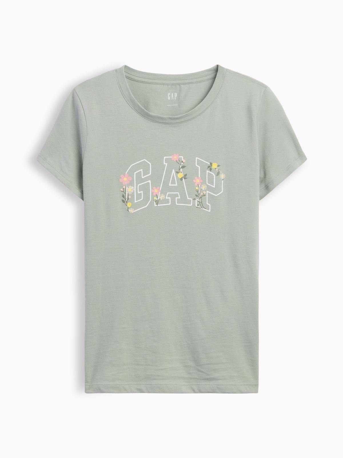 Açık Yeşil Gap Logo T-shirt