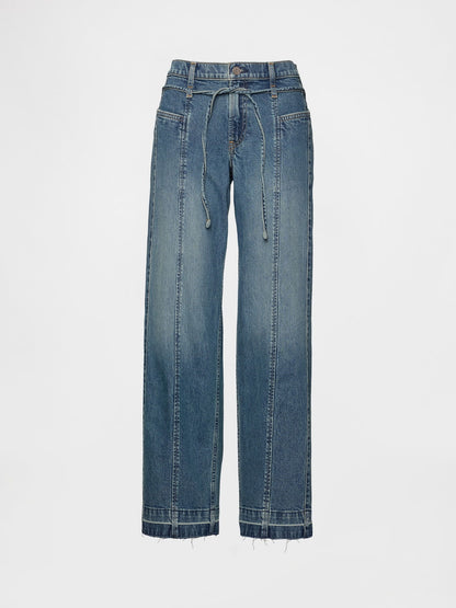 Açık Mavi Low Rise '90s Jean Pantolon