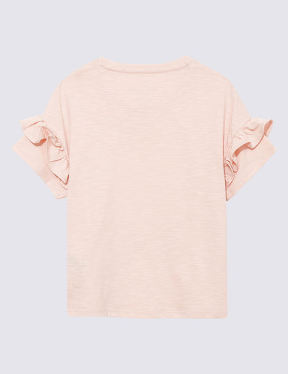 Saf Pamuklu Kısa Kollu T-shirt (2-8 Yaş)