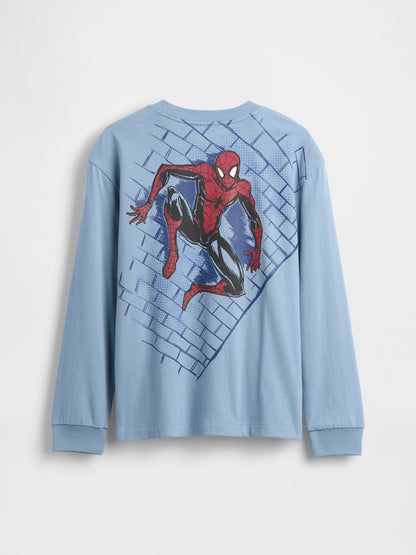 Beyaz Marvel Relaxed Grafik T-shirt