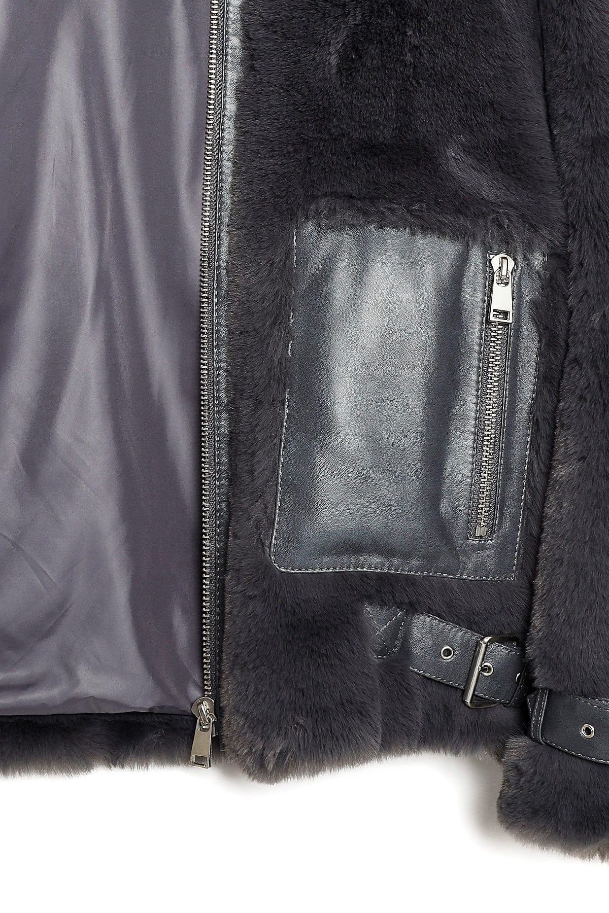 Kitzbuhel Kadın Gri Teddy Mont