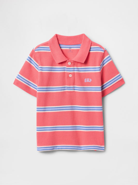 Kırmızı Gap Logo Pique Polo Yaka T-Shirt