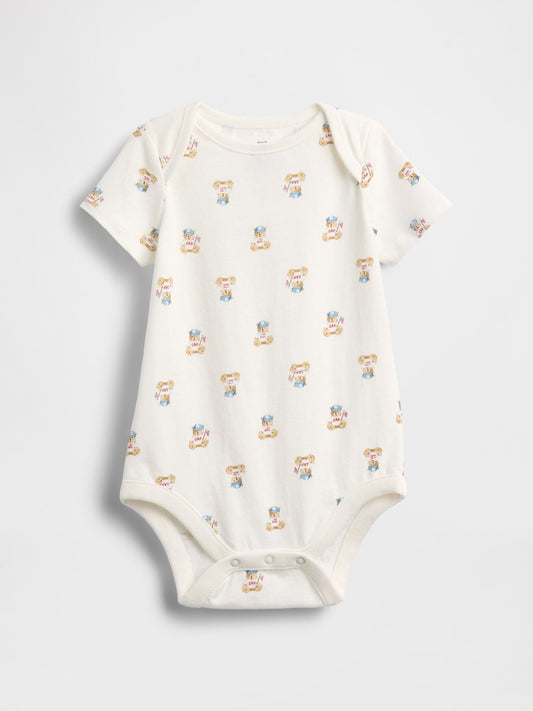 Beyaz First Favorites Organik Pamuk Bodysuit