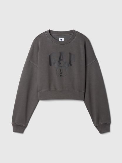 Gri Gap × Disney Mickey Mouse Logo Crop Sweatshirt