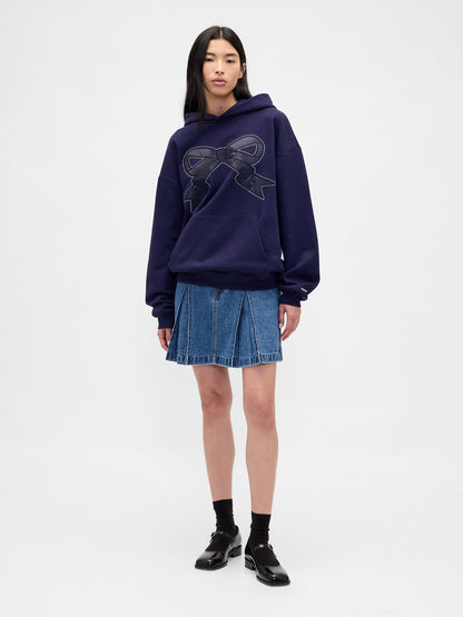 Mavi Gap × Sandy Liang Pileli Denim Mini Etek