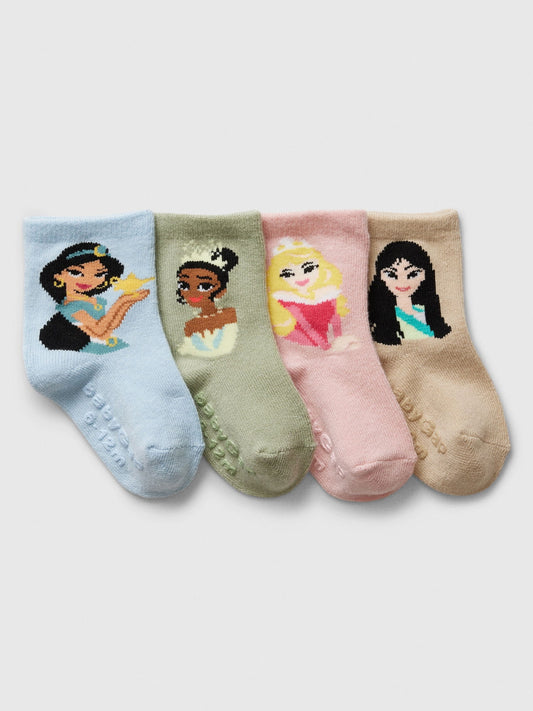 Çok Renkli Disney Princess Crew 4'lü Çorap Seti