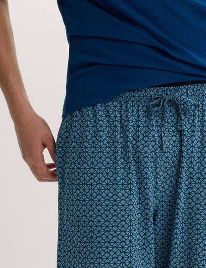 Saf Pamuklu Geometrik Desenli Pijama Takımı
