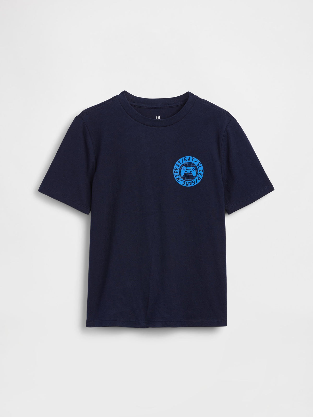 Lacivert Grafik Baskılı T-shirt