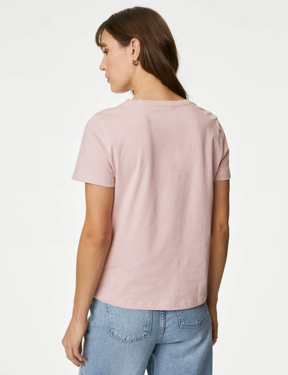 Saf Pamuklu 2'li Kısa Kollu T-shirt Seti