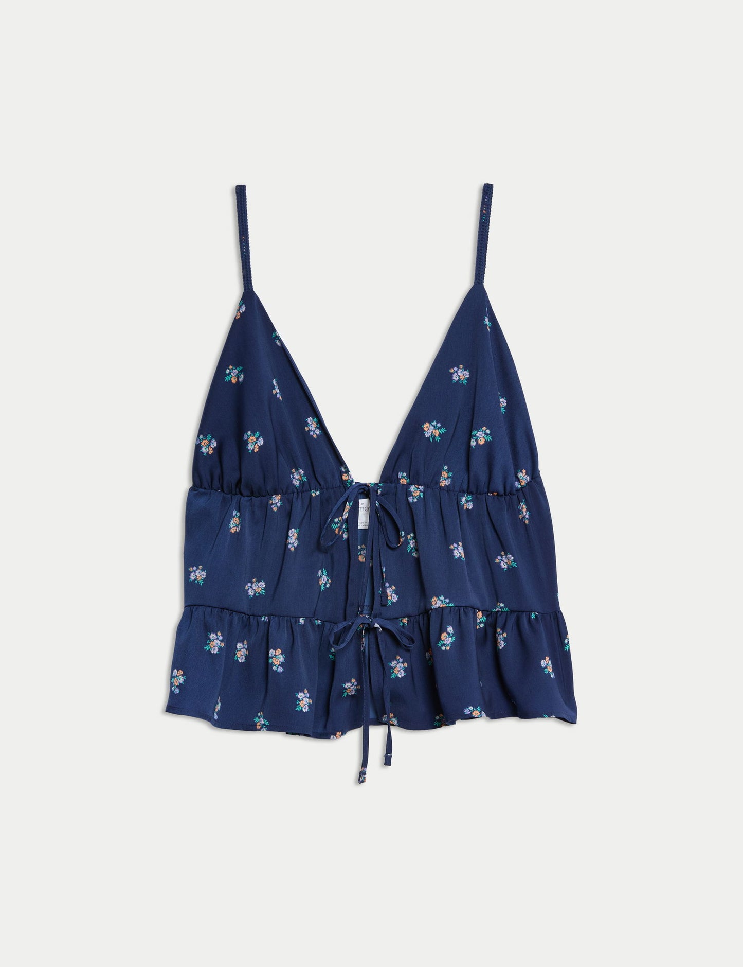 Dream Satin:trade_mark: Çiçek Desenli Bağlamalı Üst