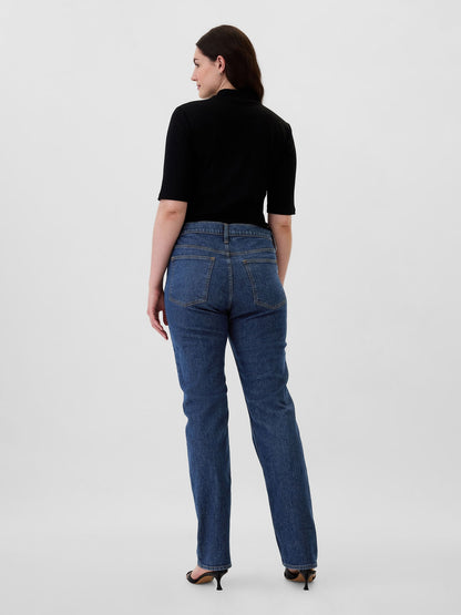 Mavi 90'ların Düz Jean Pantolon
