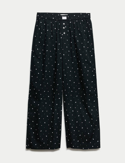 Çiçek Desenli Pijama Altı