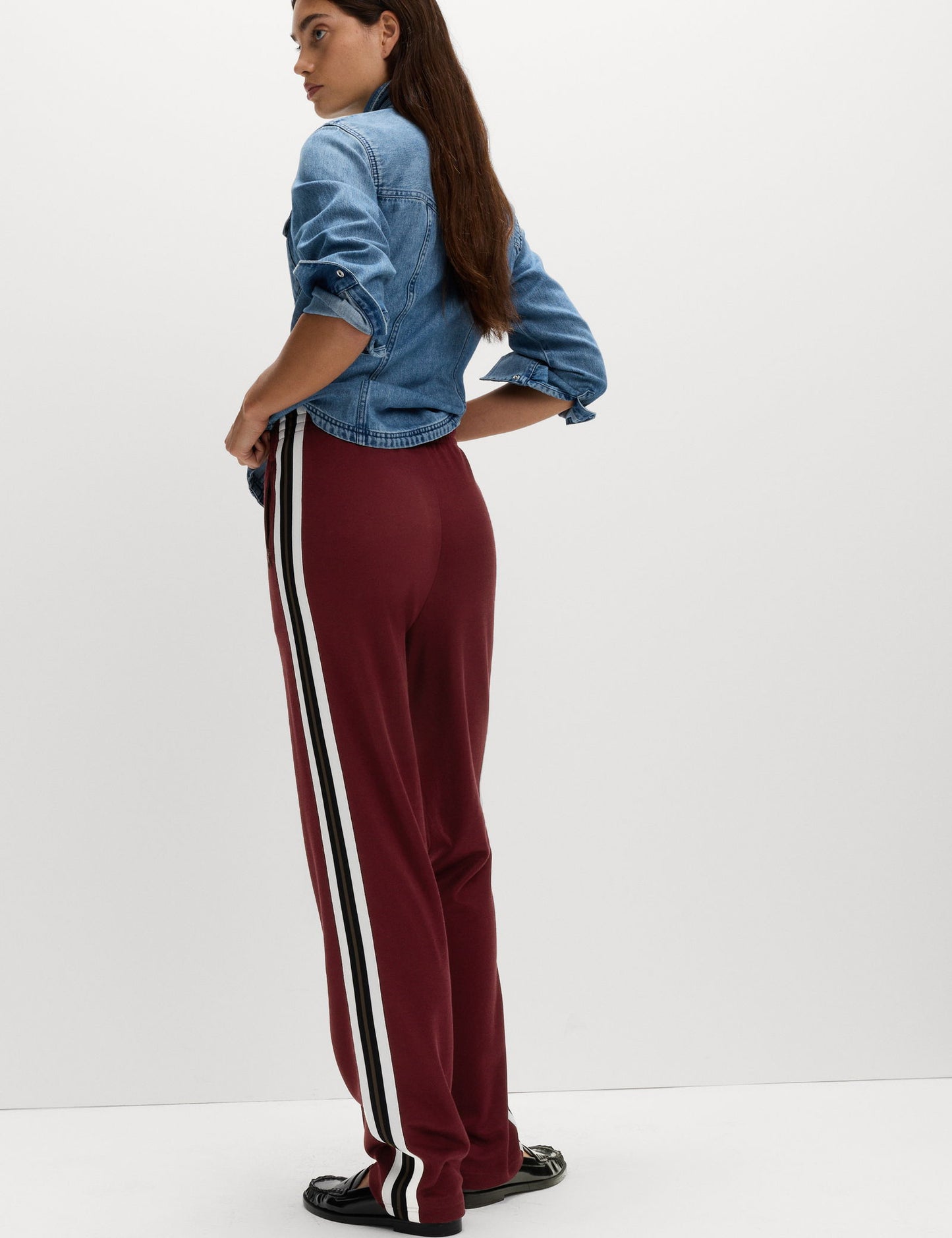 Pamuk Karışımlı Retro Yan Şeritli Jogger Pantolon
