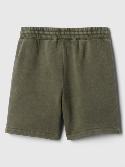 Haki Washed-fleece Pull-on Şort