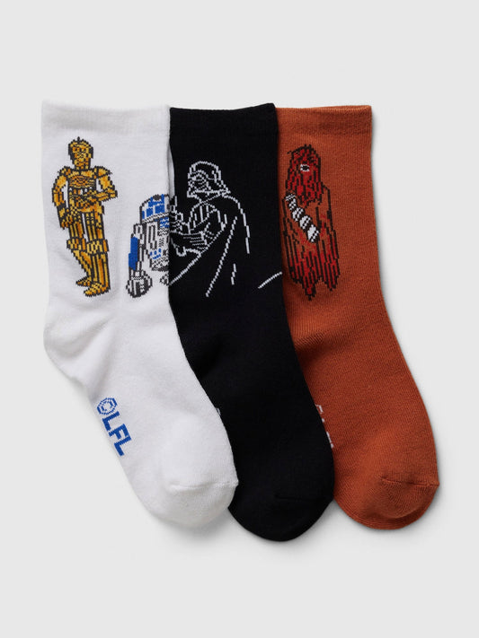 Çok Renkli Star Wars™ Crew 3'lü Çorap Seti