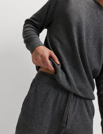 Saf Pamuklu Waffle Pijama Altı
